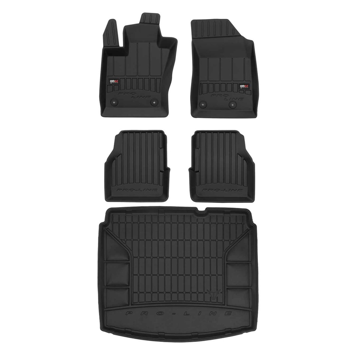Jeep Compass Floor-Trunk Mats - Lower Trunk - Omac - 3D Premium - Black - 2017